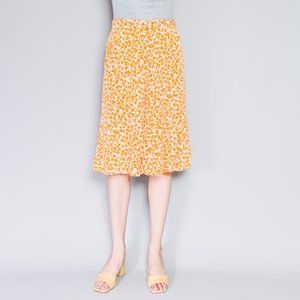 SONIA RYKIEL Paris Vintage Orange Floral Print Culotte Small 28.5” Waist